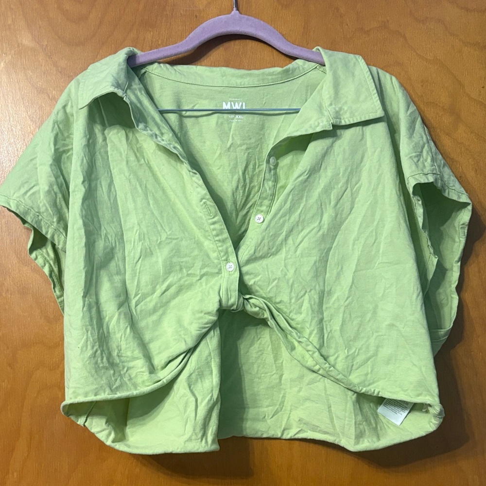 Madewell Lime Green Casual Shirt